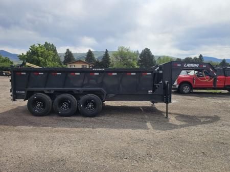 New 2026 Lamar 7x16 21k Telescopic Dump Trailer w/36" Sides