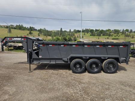 New 2026 Lamar 7x16 21k Telescopic Dump Trailer w/36" Sides