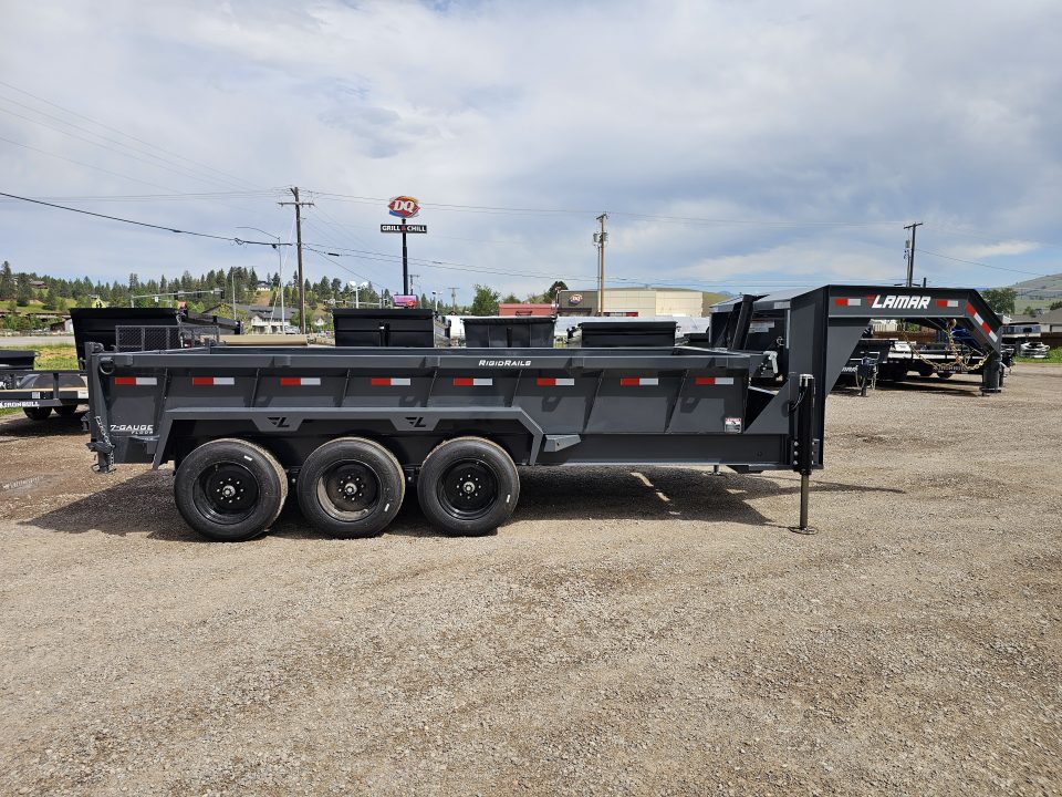 New 2026 Lamar 7x16 21k Telescopic Dump Trailer