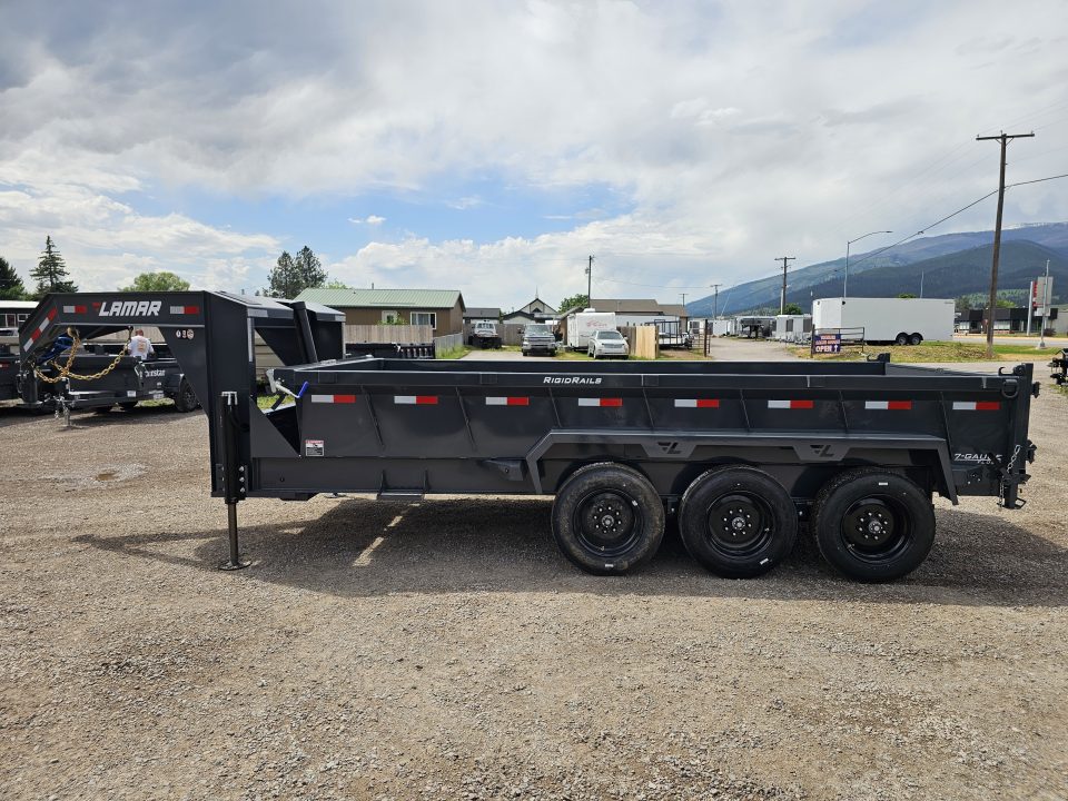 New 2026 Lamar 7x16 21k Telescopic Dump Trailer