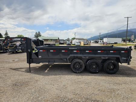 New 2026 Lamar 7x16 21k Telescopic Dump Trailer