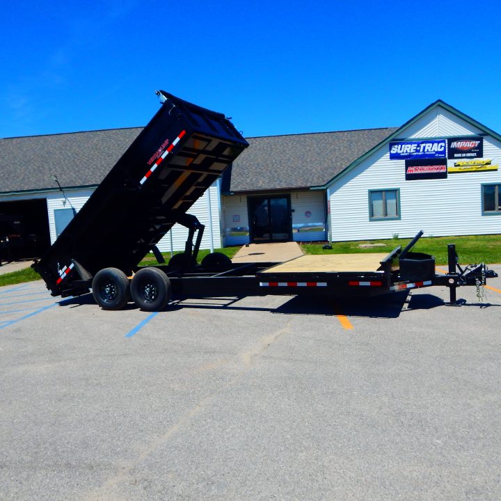 New 2026 Midsota 82 x 20 (14+6) Flat Front Rear Dump 15.4K Equipment Trailer