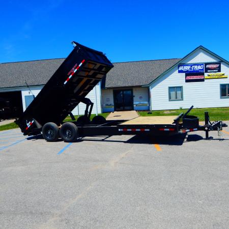 New 2026 Midsota 82 x 20 (14+6) Flat Front Rear Dump 15.4K Equipment Trailer