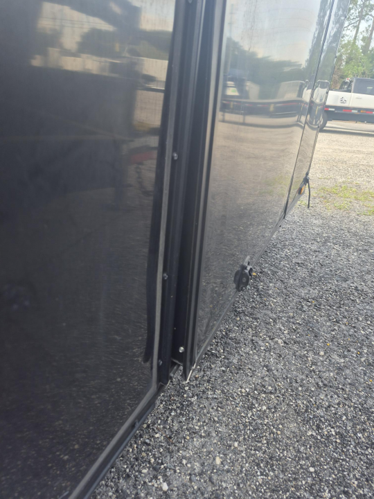 Used 2024 8.5x16 Black Enclosed Cargo Trailer | 7,000 lb GVWR | Tandem Axle