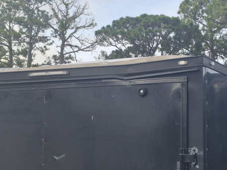 Used 2024 8.5x16 Black Enclosed Cargo Trailer | 7,000 lb GVWR | Tandem Axle