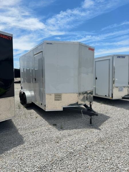 New 2026 Impact Trailers Quake 7x14 7K Ramp Door V-Nose