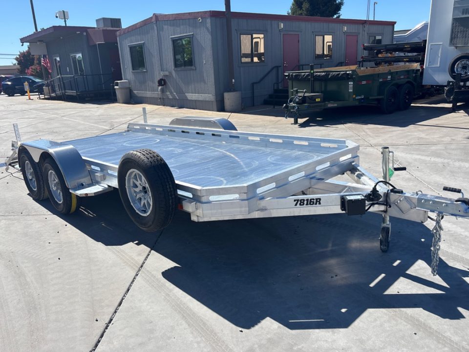 New 2027 Aluma 7816TA-EL-R-TG44-RTD 6.5FT X 16FT 7K GVW Utility Trailer