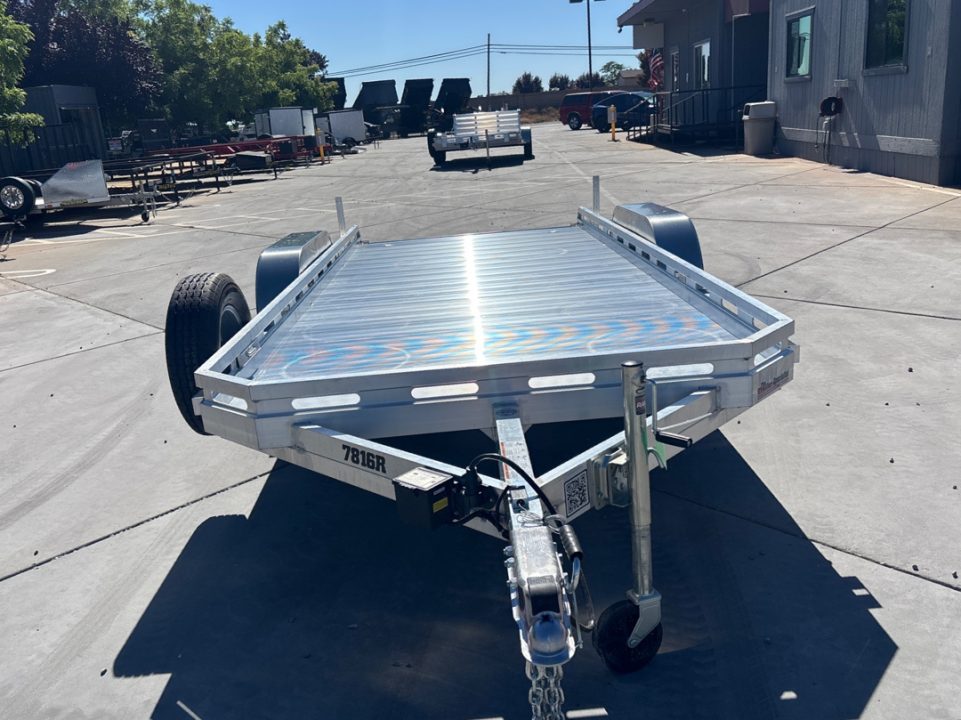 New 2027 Aluma 7816TA-EL-R-TG44-RTD 6.5FT X 16FT 7K GVW Utility Trailer