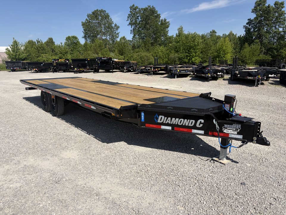 New 2026 Diamond C Trailers DET207L24X102 (24' X 102") 15.5K Full Hydraulic Tilt Trailer