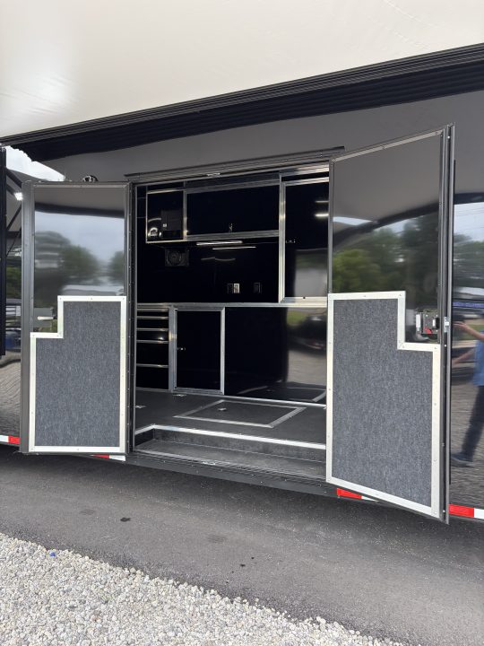 New 2026 Haulmark 44 Gooseneck Bathroom Race Trailer, Polycor, Air Prep, A/C, Awnings, Race Ready