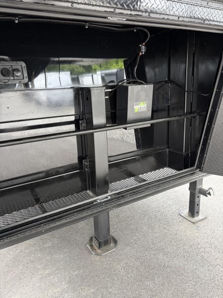 New 2026 Haulmark 44 Gooseneck Bathroom Race Trailer, Polycor, Air Prep, A/C, Awnings, Race Ready
