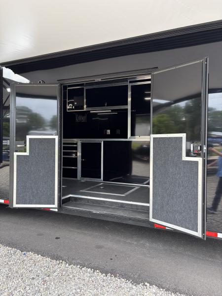 New 2026 Haulmark 44 Gooseneck Bathroom Race Trailer, Polycor, Air Prep, A/C, Awnings, Race Ready