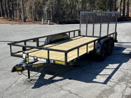 New 2026 Big Tex 60PI 77  x 16 Tandem Axle Square Top Utility Trailer, Brakes on one Axle