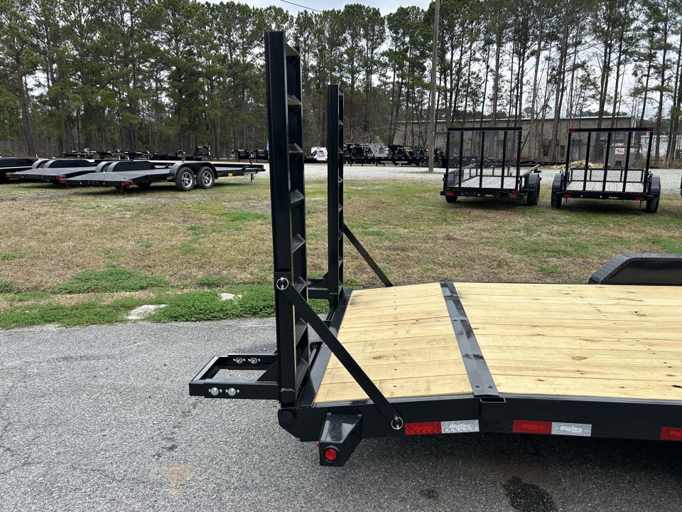 New 2026 Big Tex 14EB Equipment Trailer, 7x22 (20ft Deck + 2ft Dovetail ) Stand Up Ramps