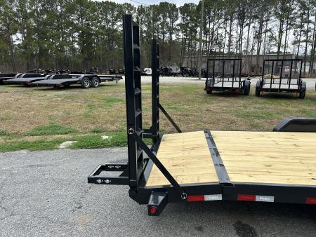 New 2026 Big Tex 14EB Equipment Trailer, 7x22 (20ft Deck + 2ft Dovetail ) Stand Up Ramps