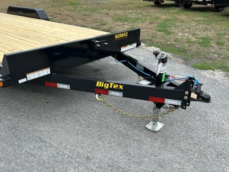 New 2026 Big Tex 14EB Equipment Trailer, 7x22 (20ft Deck + 2ft Dovetail ) Stand Up Ramps