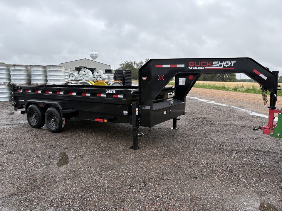 New 2026 Buckshot MFG GHI216 Gooseneck Dump Trailer 7x16ft