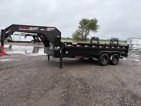 New 2026 Buckshot MFG GHI216 Gooseneck Dump Trailer 7x16ft
