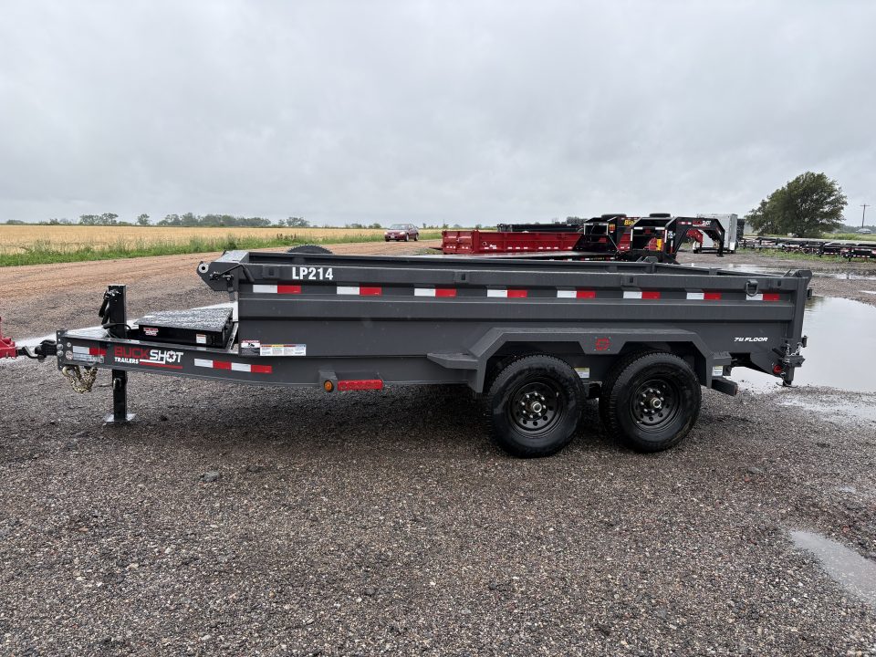 New 2026 Buckshot MFG LP214 Dump Trailer 7x14ft 2ft tall sides