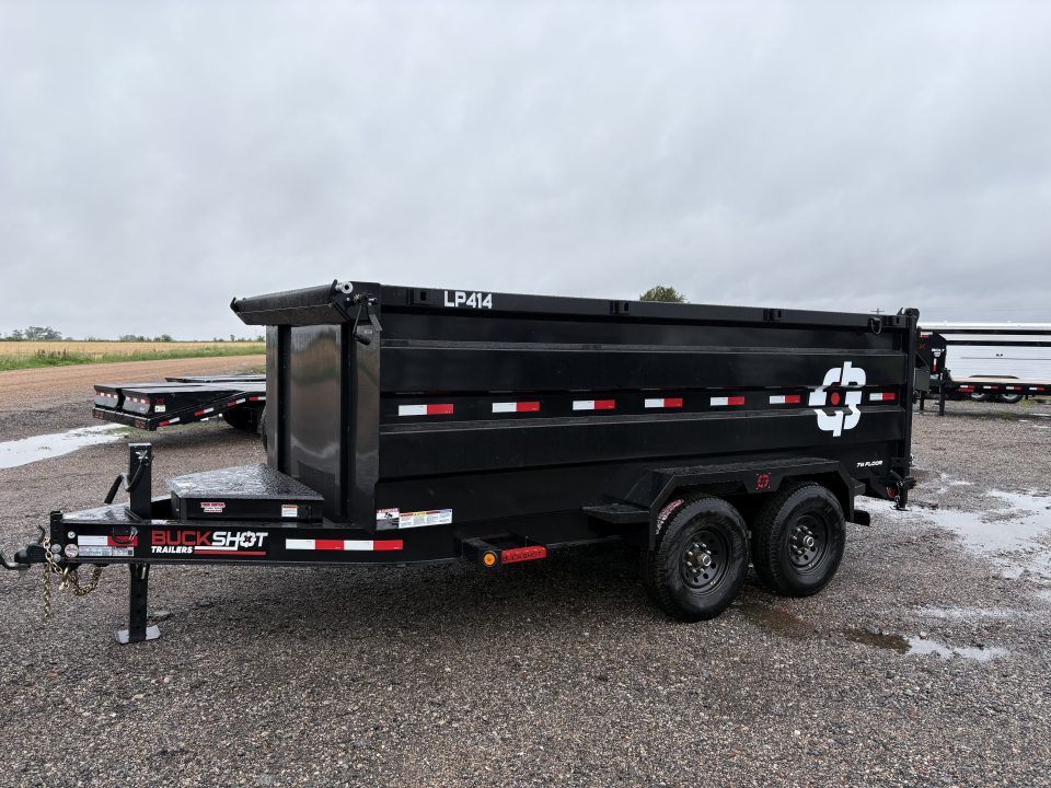 New 2026 Buckshot MFG LP414 Low Profile Dump Trailer 4 ft tall sides