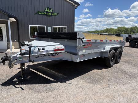 New 2026 Horizon Trailers 14' 14K Dump Trailer w/ Extension Boards