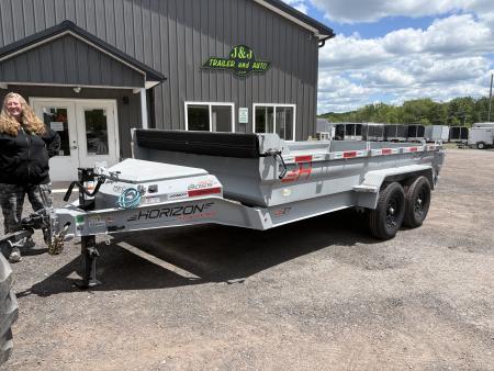 New 2026 Horizon Trailers 14' 14K Dump Trailer w/ Extension Brackets