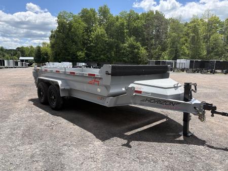 New 2026 Horizon Trailers 14' 14K Dump Trailer w/ Extension Brackets