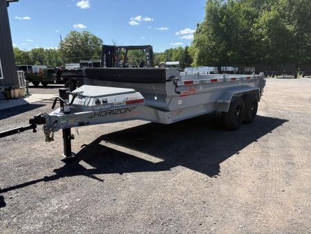 New 2026 Horizon Trailers 14' 14K Dump Trailer w/ Extension Brackets