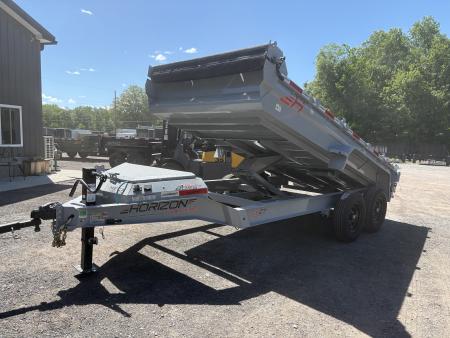 New 2026 Horizon Trailers 14' 14K Dump Trailer w/ Extension Brackets