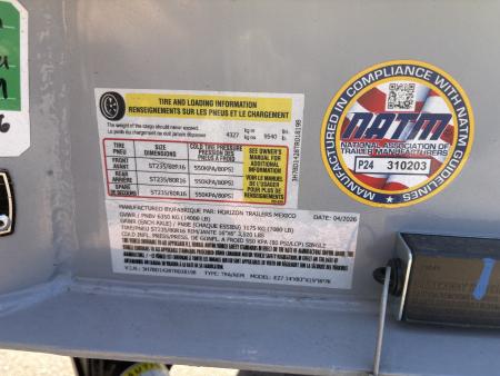 New 2026 Horizon Trailers 14' 14K Dump Trailer w/ Extension Brackets