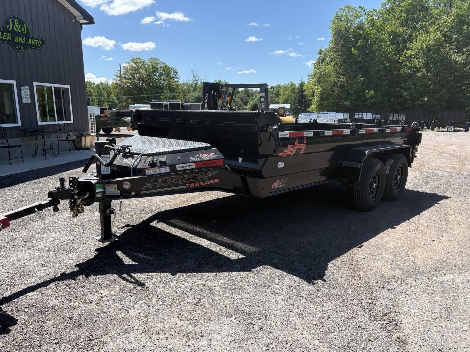 New 2026 Horizon Trailers 14' 14K Dump Trailer w/ Extension Brackets