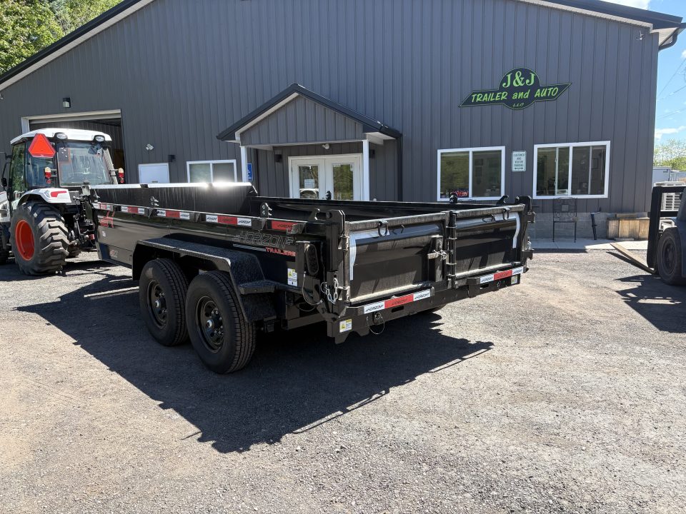 New 2026 Horizon Trailers 14' 14K Dump Trailer w/ Extension Brackets