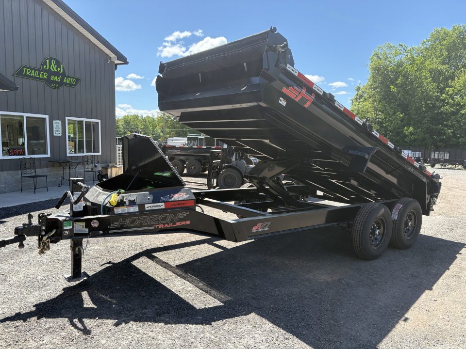 New 2026 Horizon Trailers 14' 14K Dump Trailer w/ Extension Brackets