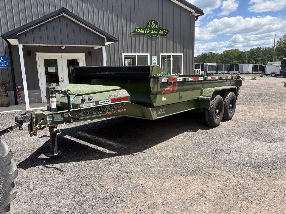 New 2026 Horizon Trailers 14' 14K Dump Trailer w/ Extension Brackets