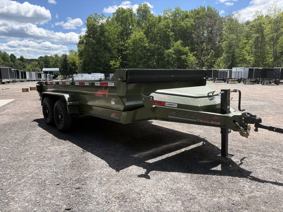 New 2026 Horizon Trailers 14' 14K Dump Trailer w/ Extension Brackets