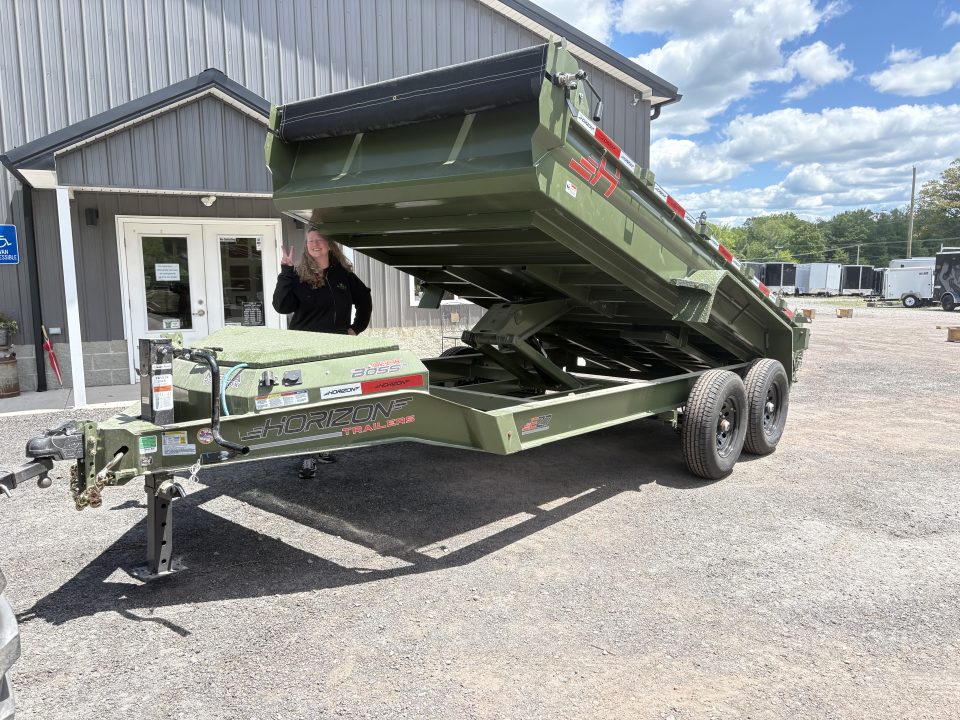 New 2026 Horizon Trailers 14' 14K Dump Trailer w/ Extension Brackets