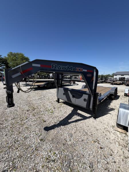 New 2026 RAWMAXX G7X22GN14K Tilt Trailer 83X22 TA GOOSENECK (GVW:14000) SHADOW GRAY