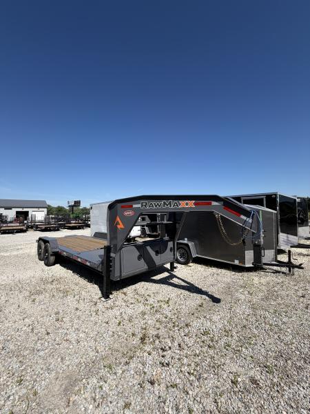 New 2026 RAWMAXX G7X22GN14K Tilt Trailer 83X22 TA GOOSENECK (GVW:14000) SHADOW GRAY