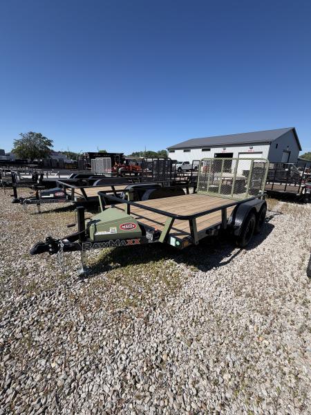 New 2026 RAWMAXX UTX1283BP7K Utility Trailer 83X12 TA (GVW:7000) JET BLACK