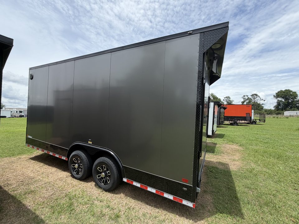 New 2026 8.5X18X8 TA Nationcraft Car Hauler REAR SPOILER ETRACK WALLS