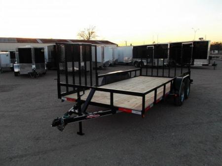 New 2026 J&C Trailers 83x16 Utility Trailer / ATV Trailer / Side by Side Trailer / 2  Bulldog Coupler / 4ft Rear Ramp / 4ft Side Load Ramp / Electric Brakes