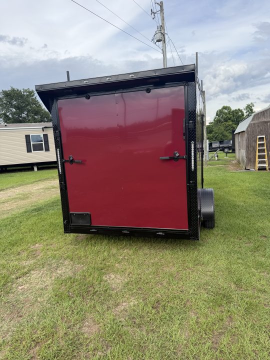 New 2026 Cargo United 7X12SA Cargo / Enclosed Trailer Rear spoiler ladder racks