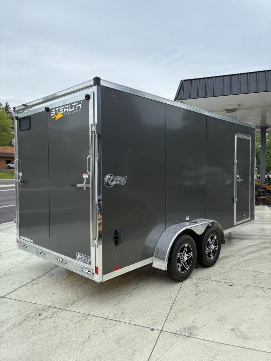 New 2026 Stealth Trailers 7X16 All Aluminum Cobra Cargo Enclosed Side by Side Trailer