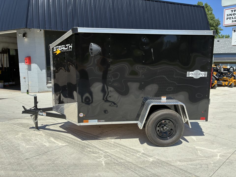 New 2026 Stealth Trailers 5X8 Mustang Steel Frame Barn Door Cargo Enclosed Trailer
