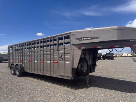 New 2026 Titan Trailer 24' Bull Pkg Stock Trailer