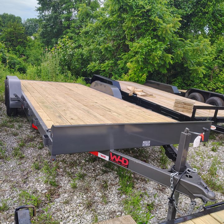 New 2026 WD Trailers 83x20 TA, 2' metal dovetail , 4' slide in ramps, 3.5k axles Car Hauler