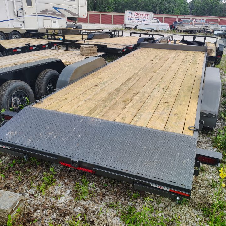 New 2026 WD Trailers 83x20 TA, 2' metal dovetail , 4' slide in ramps, 3.5k axles Car Hauler