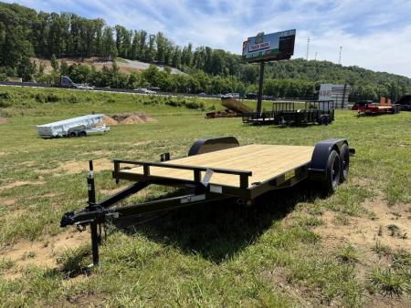 New 2026 P & T Trailers 7K 14+2 CARHAULER WOOD Car Hauler