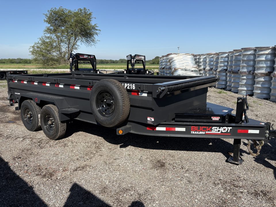 New 2026 Buckshot MFG LP216 Low Profile Dump Trailer 7x16ft 2ft tall sodes Dump Trailer