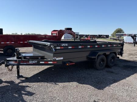 New 2026 Buckshot MFG LP216 Low Profile Dump Trailer 7x16ft 2ft tall sodes Dump Trailer